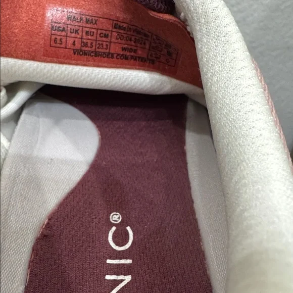 Vionic Walk Max Crystal Rose Walking Shies Size 6.5 - Picture 7 of 8